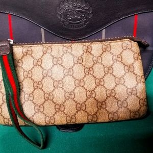 Vintage Gucci wristlet authentic gg monogram logo